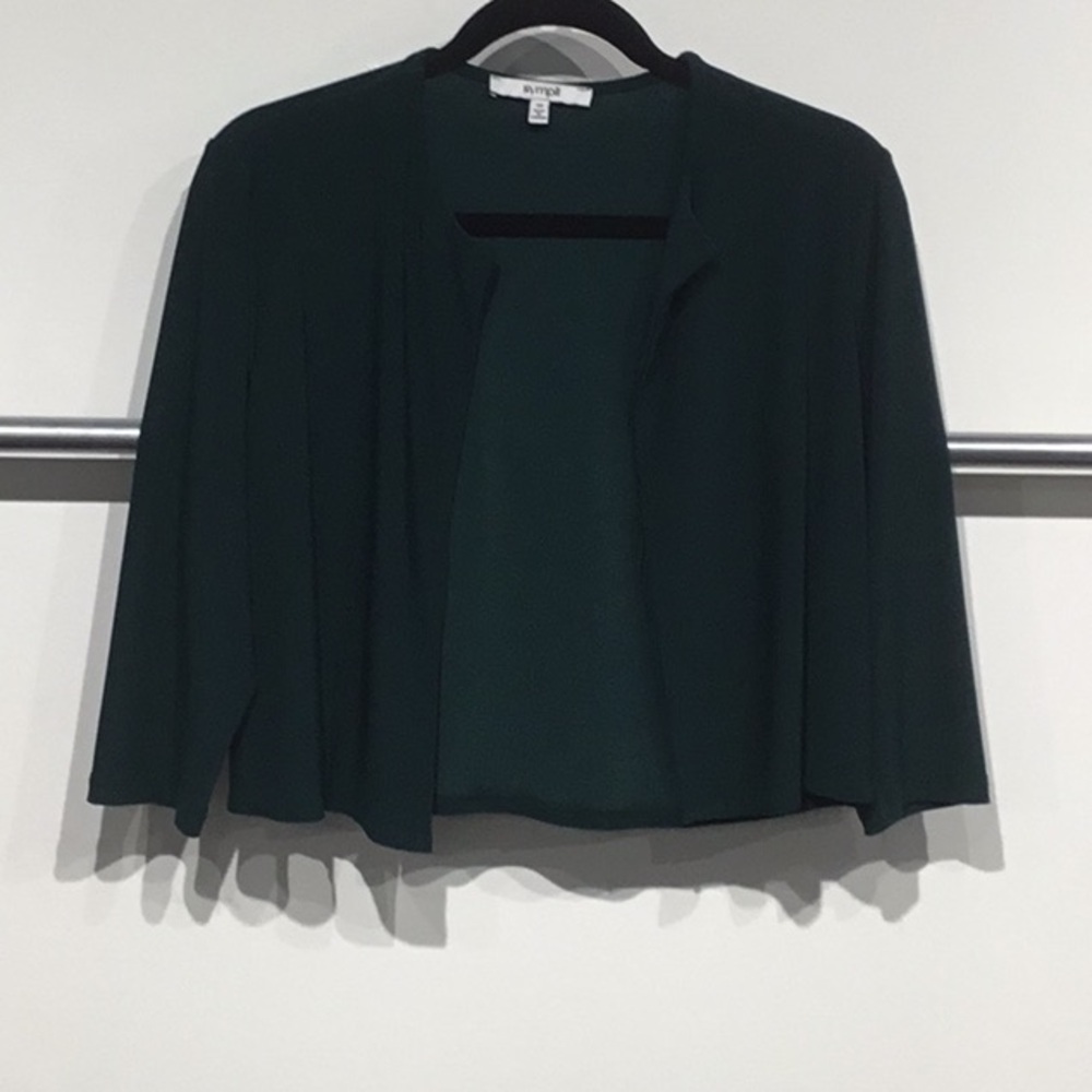 Sympli Evergreen crop bolero cardigan